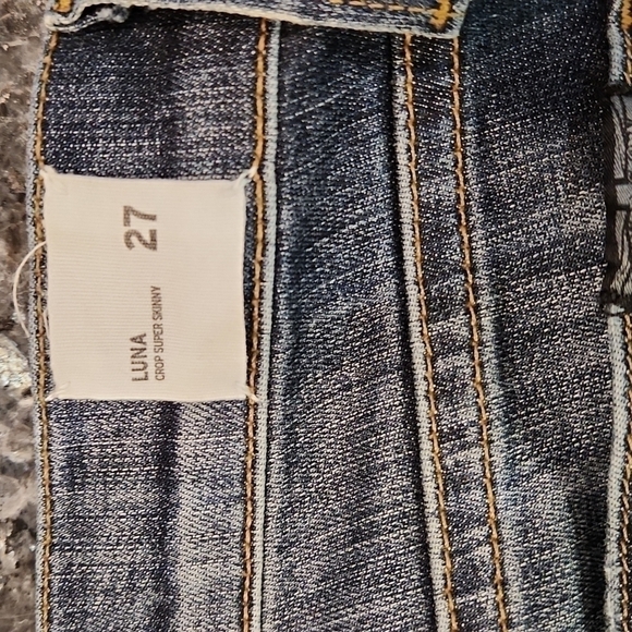 hudson Luna Crop Super Skinny Glam Beaded Jeans - Picture 7 of 10